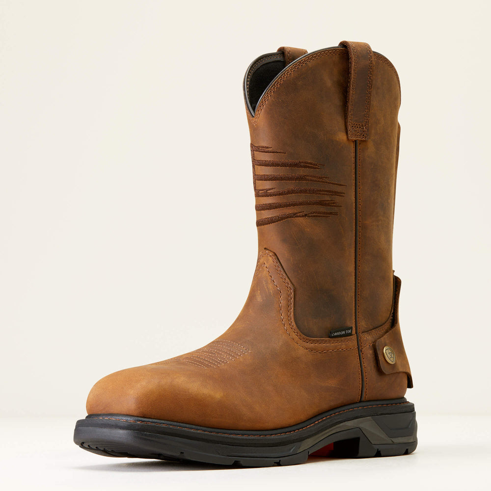 WorkHog XT Patriot EZ Zip Carbon Toe Work Boot Men - DISTRESSED BROWN