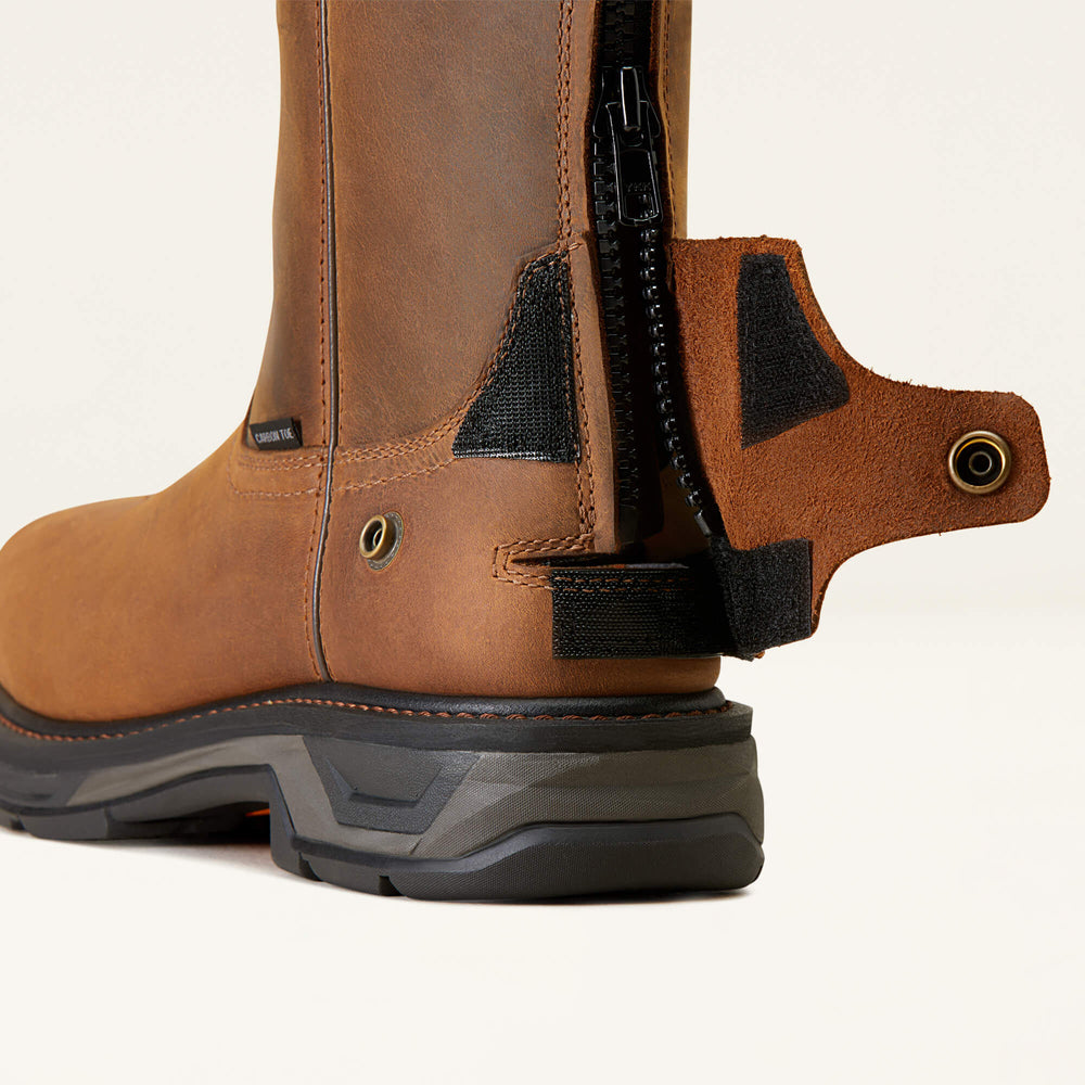 WorkHog XT Patriot EZ Zip Carbon Toe Work Boot Men - DISTRESSED BROWN