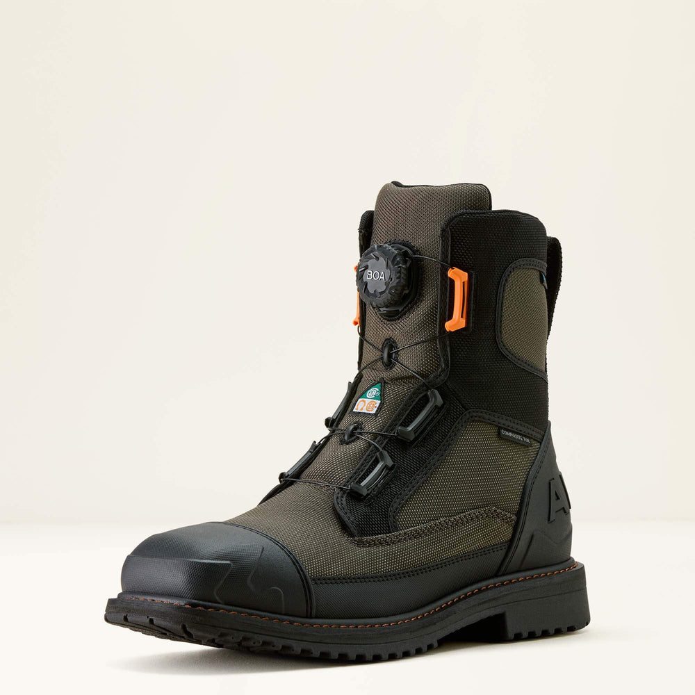 RigTEK Wildcat BOA 8" CSA Waterproof Wide Square Toe Composite Toe Work Boot Men - FORGED IRON