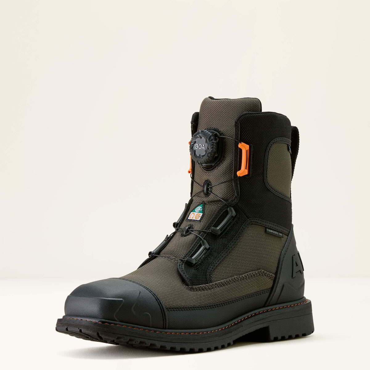RigTEK Wildcat BOA 8" CSA Waterproof Wide Square Toe Composite Toe Work Boot Men - FORGED IRON