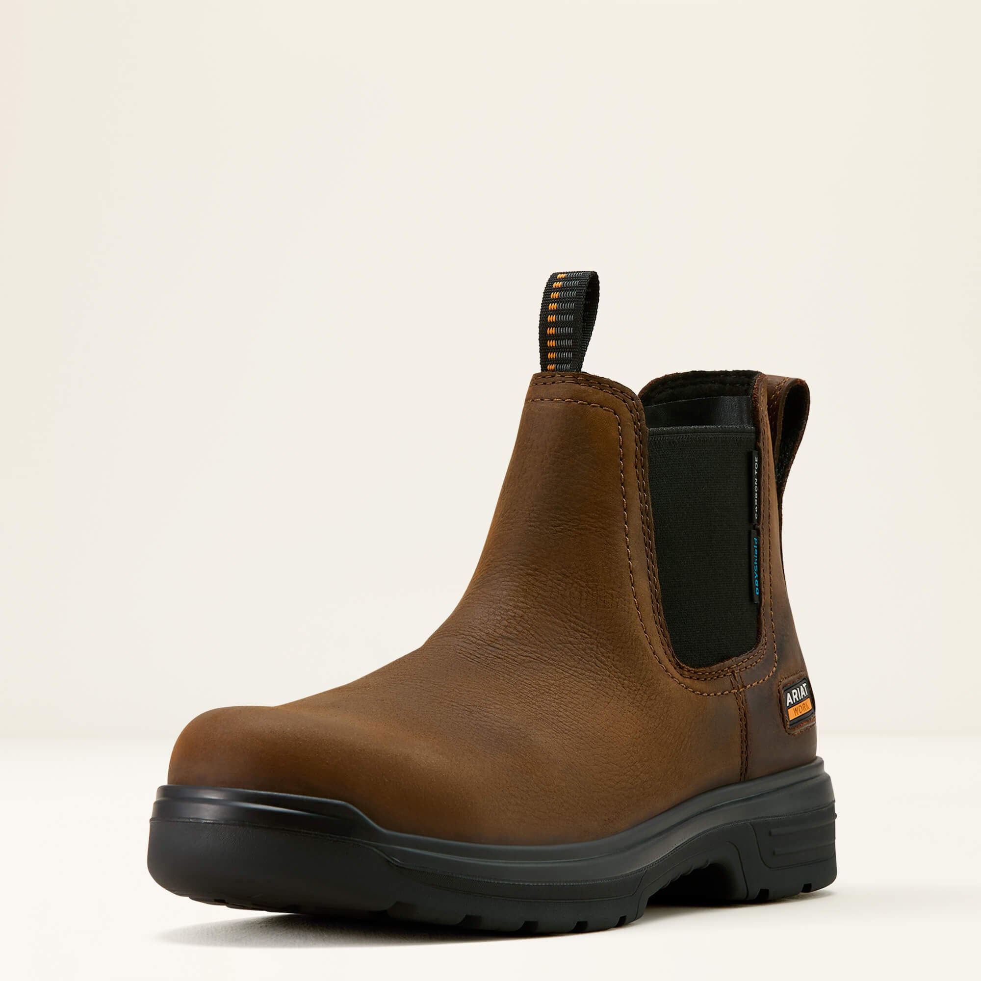 Turbo Chelsea CSA Waterproof Carbon Toe Work Boot Men - RICH BROWN