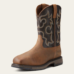 WorkHog Wide Square Toe 400g Waterproof Composite Toe Work Boot Men - RYE BROWN
