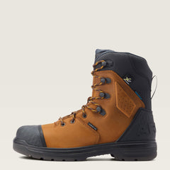 Turbo Outlaw 8" CSA MetGuard Waterproof Carbon Toe Work Boot Men - BARLEY BROWN