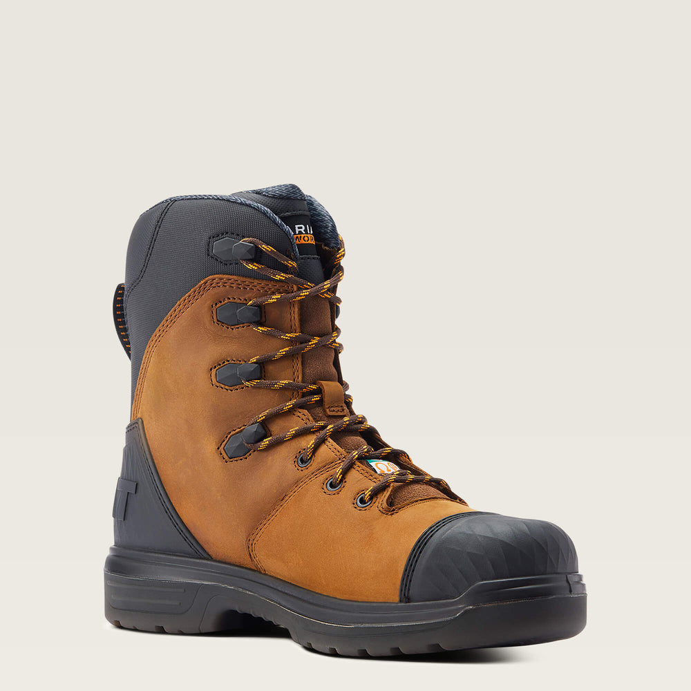 Turbo Outlaw 8" CSA MetGuard Waterproof Carbon Toe Work Boot Men - BARLEY BROWN