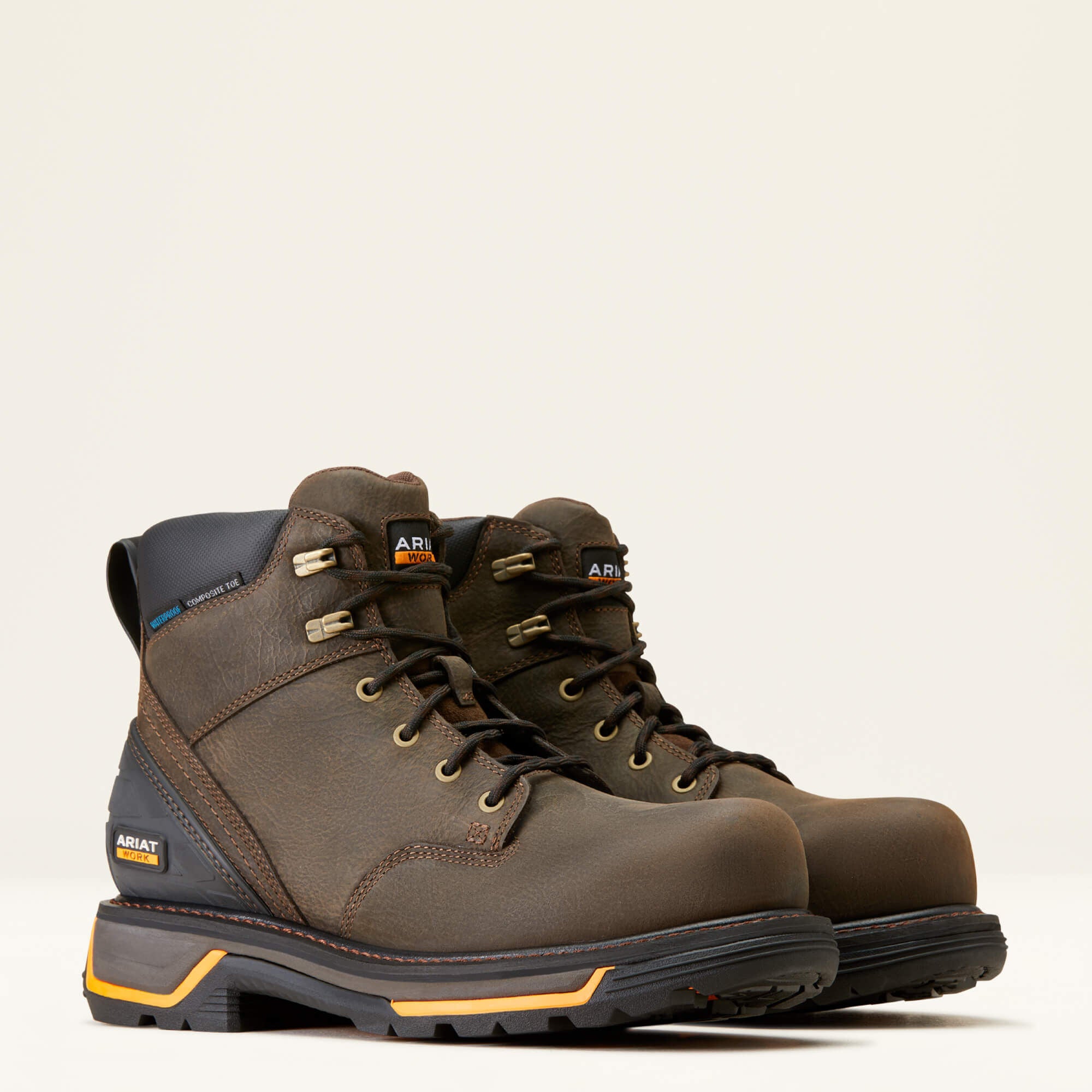 Big Rig 6" Waterproof Composite Toe Work Boot Men - IRON COFFEE
