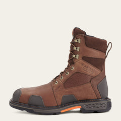 OverDrive 8" Wide Square Toe Waterproof Composite Toe Work Boot Men - CHESTNUT BROWN