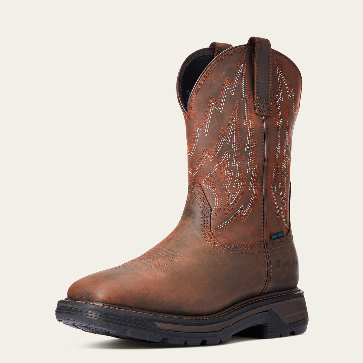 Big Rig Waterproof Work Boot Men - DARK BROWN