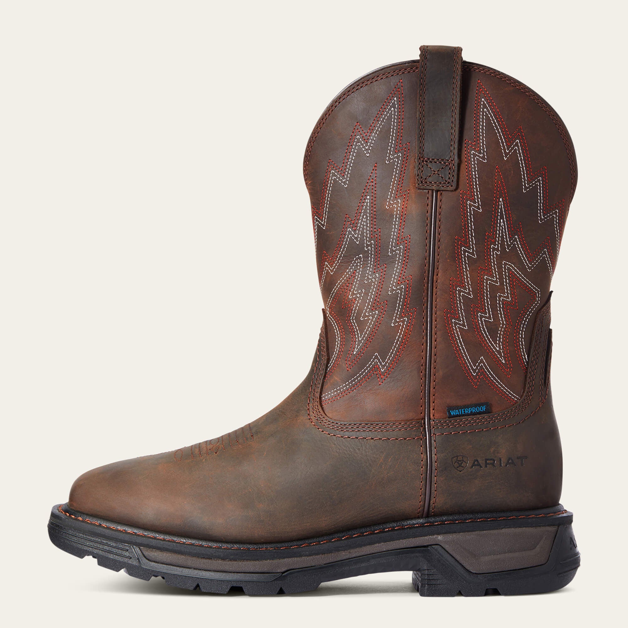 Big Rig Waterproof Work Boot Men - DARK BROWN
