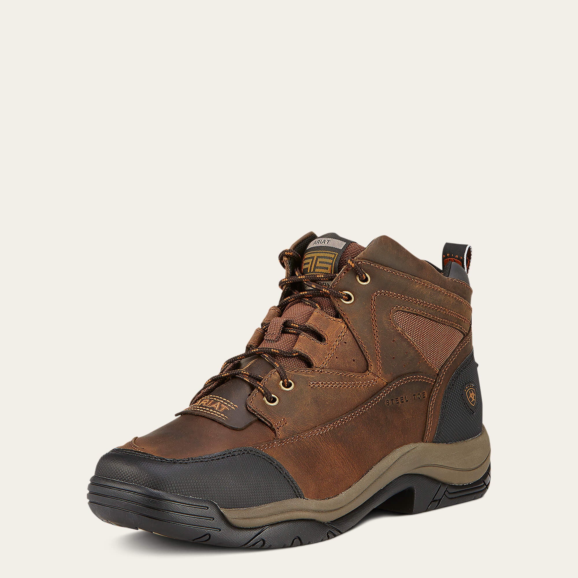 Terrain Wide Square Toe Steel Toe Work Boot Men - DISTRESSED BROWN