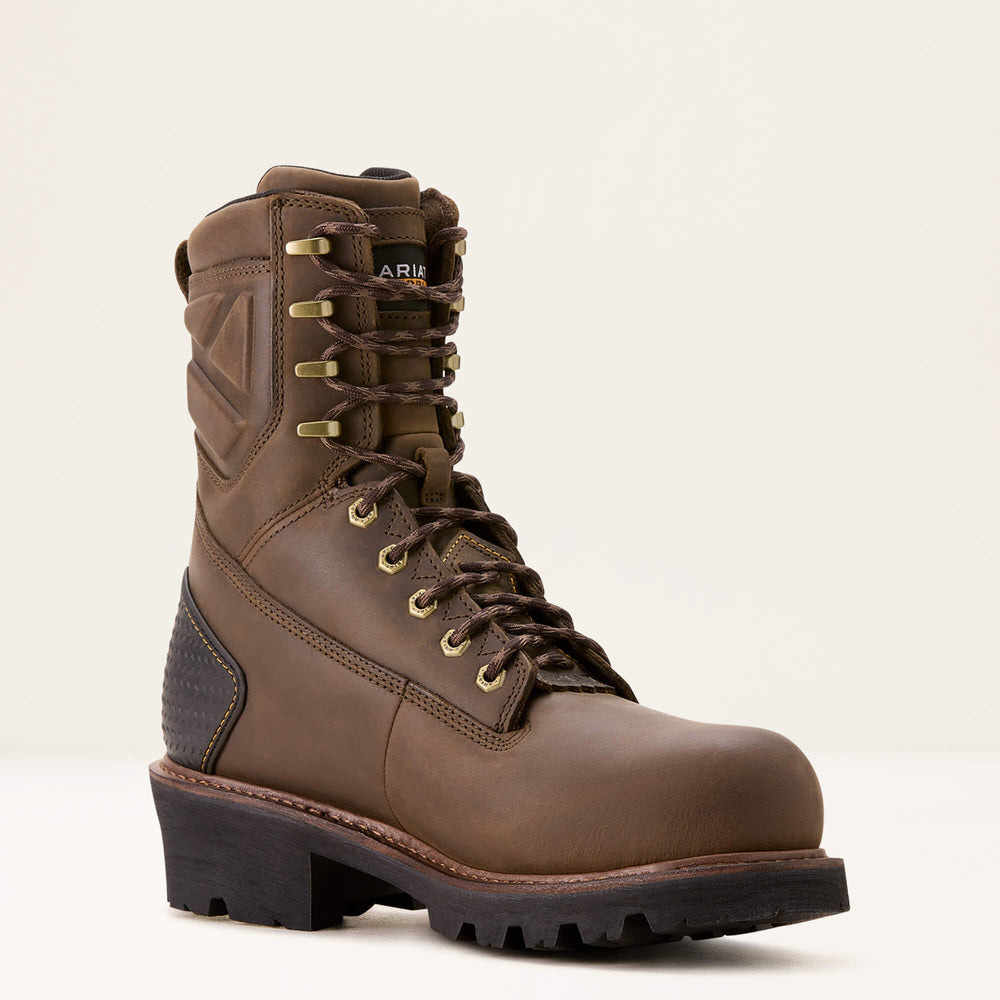 Powerline 8" 400G Waterproof 400g Composite Toe Work Boot Men - OILY DISTRESSED BROWN