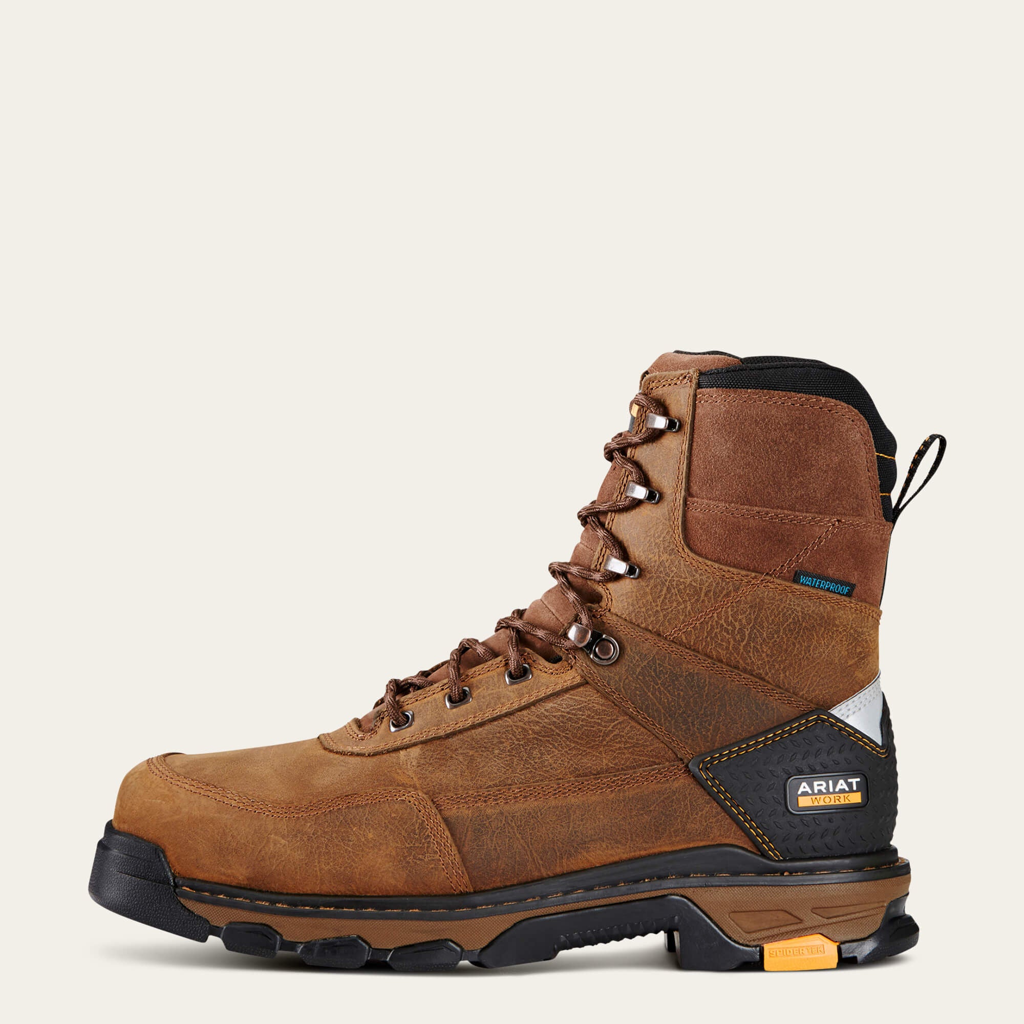 Intrepid 8" Waterproof Composite Toe Work Boot Men - RYE BROWN