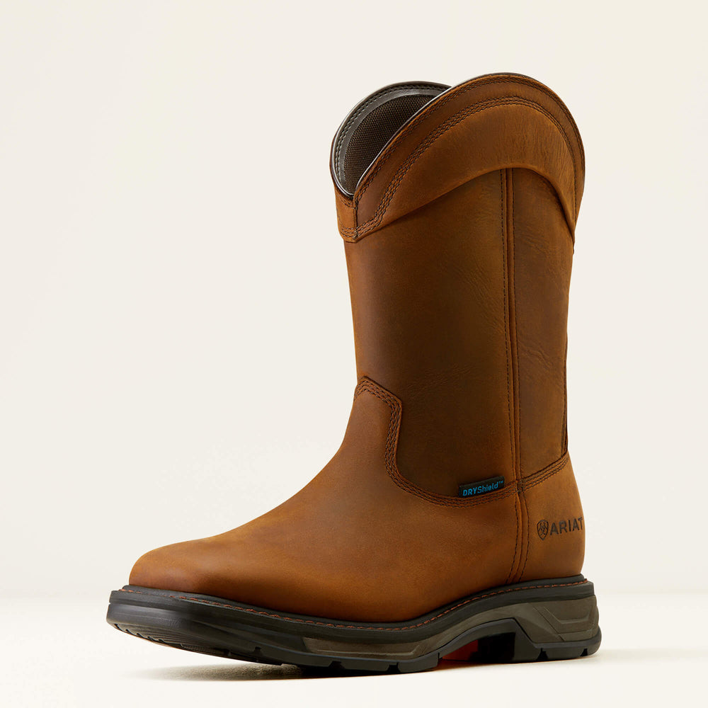 WorkHog XT Wellington Waterproof Work Boot Men - DISTRESSED BROWN