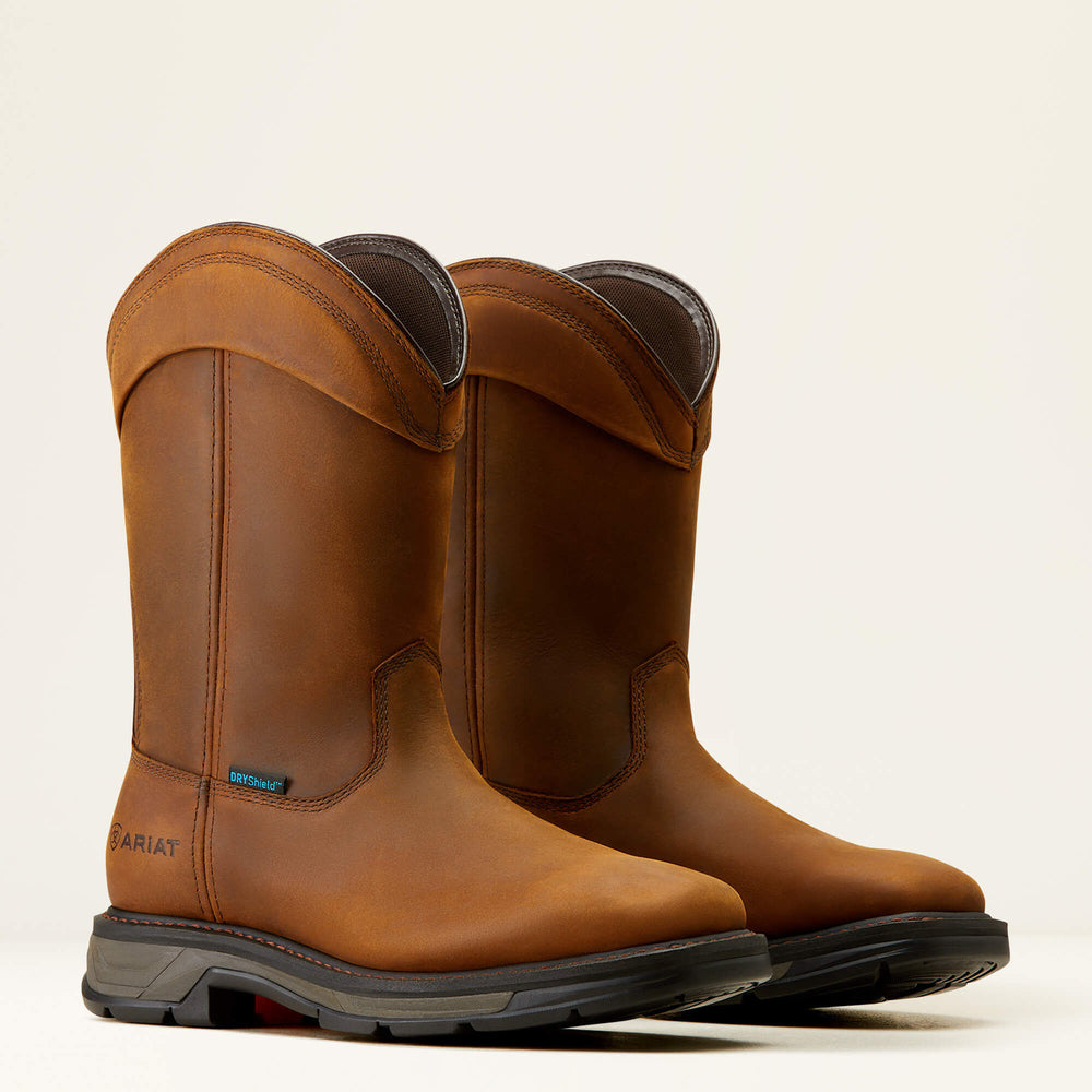 WorkHog XT Wellington Waterproof Work Boot Men - DISTRESSED BROWN