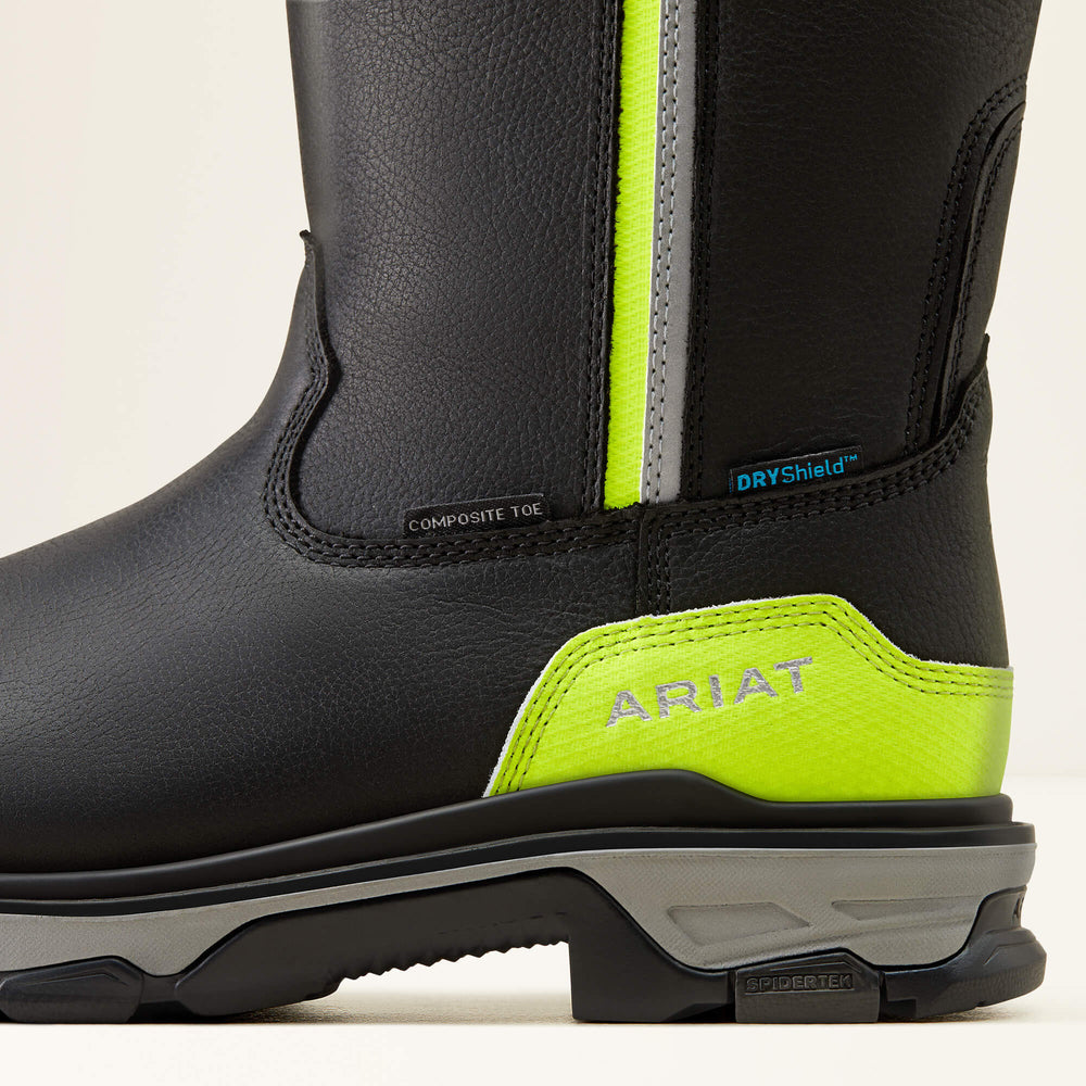 Intrepid Live Wire Waterproof Composite Toe Work Boot Men - BLACK
