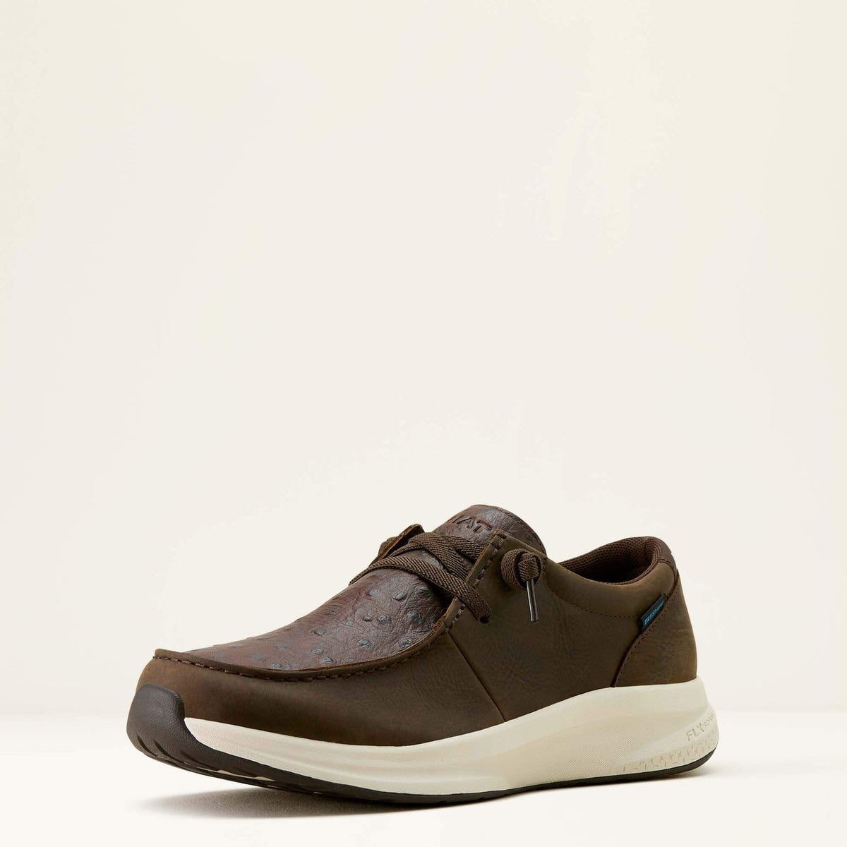 Buckeye Waterproof Shoe Men - DARK CHOCOLATE/CHOCOLATE FULL QUILL OSTRICH PRINT