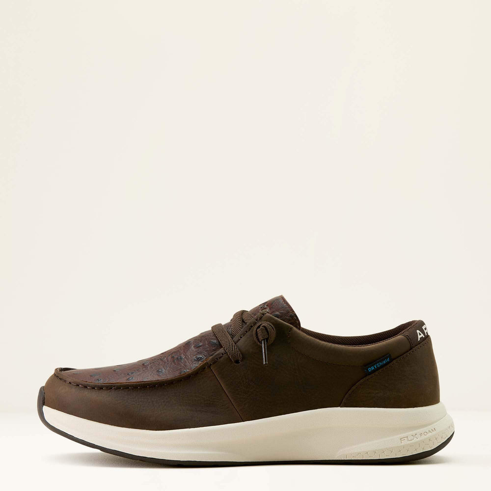 Buckeye Waterproof Shoe Men - DARK CHOCOLATE/CHOCOLATE FULL QUILL OSTRICH PRINT