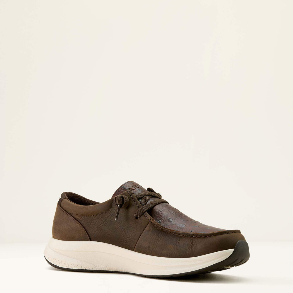 Buckeye Waterproof Shoe Men - DARK CHOCOLATE/CHOCOLATE FULL QUILL OSTRICH PRINT