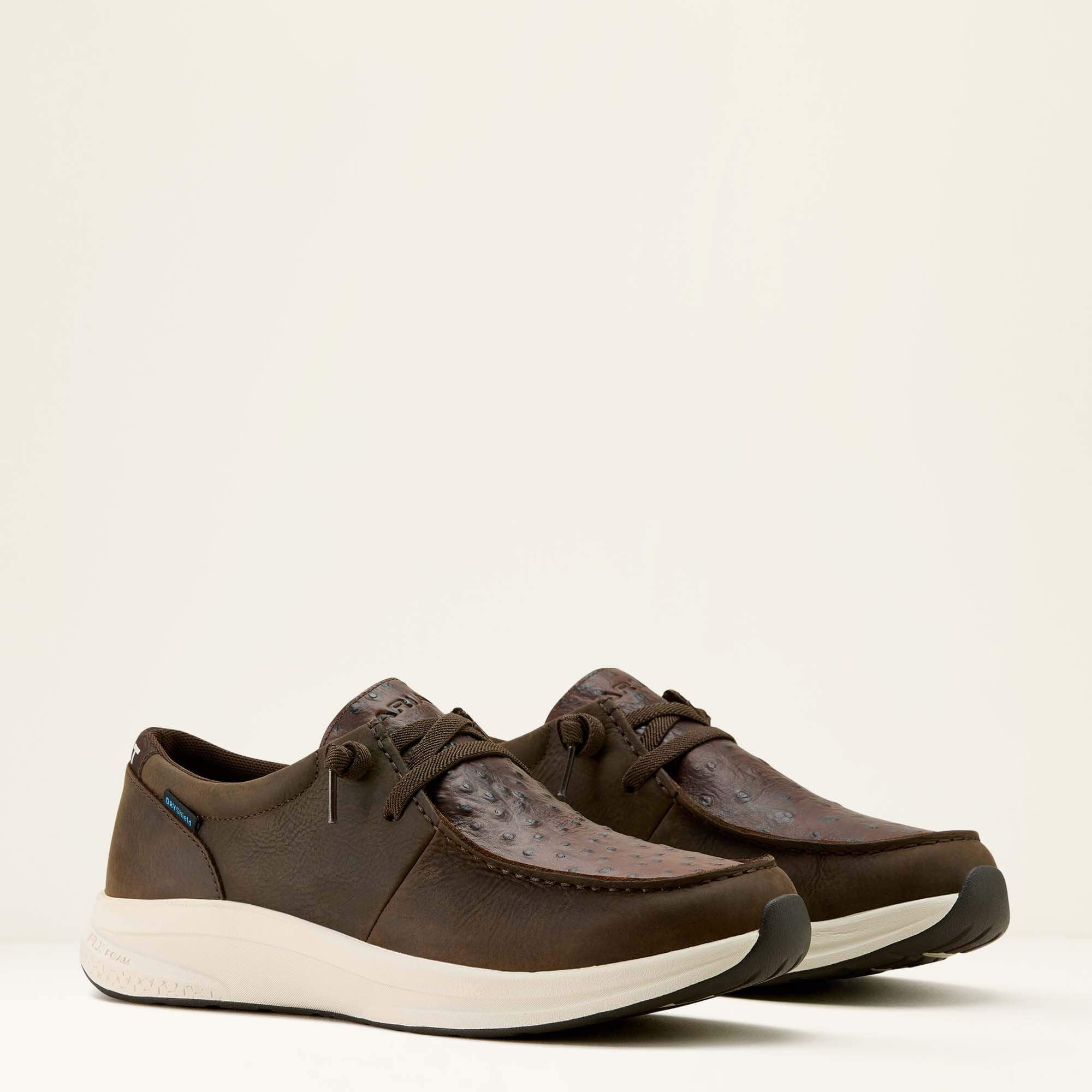 Buckeye Waterproof Shoe Men - DARK CHOCOLATE/CHOCOLATE FULL QUILL OSTRICH PRINT