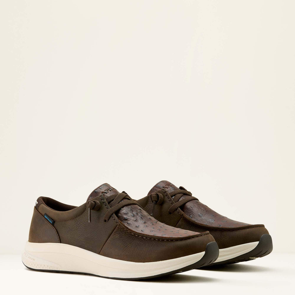 Buckeye Waterproof Shoe Men - DARK CHOCOLATE/CHOCOLATE FULL QUILL OSTRICH PRINT