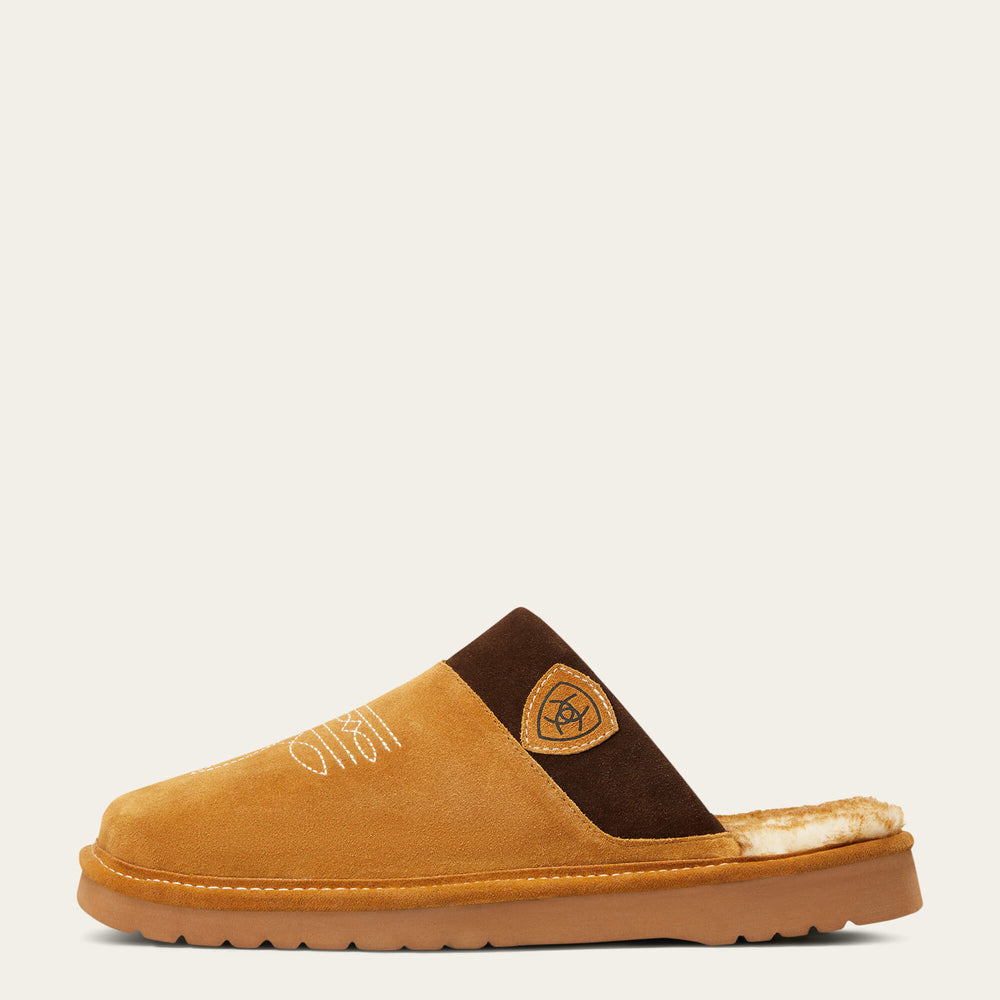 Silversmith Square Toe Slipper Men - CHESTNUT