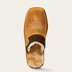 Silversmith Square Toe Slipper Men - CHESTNUT