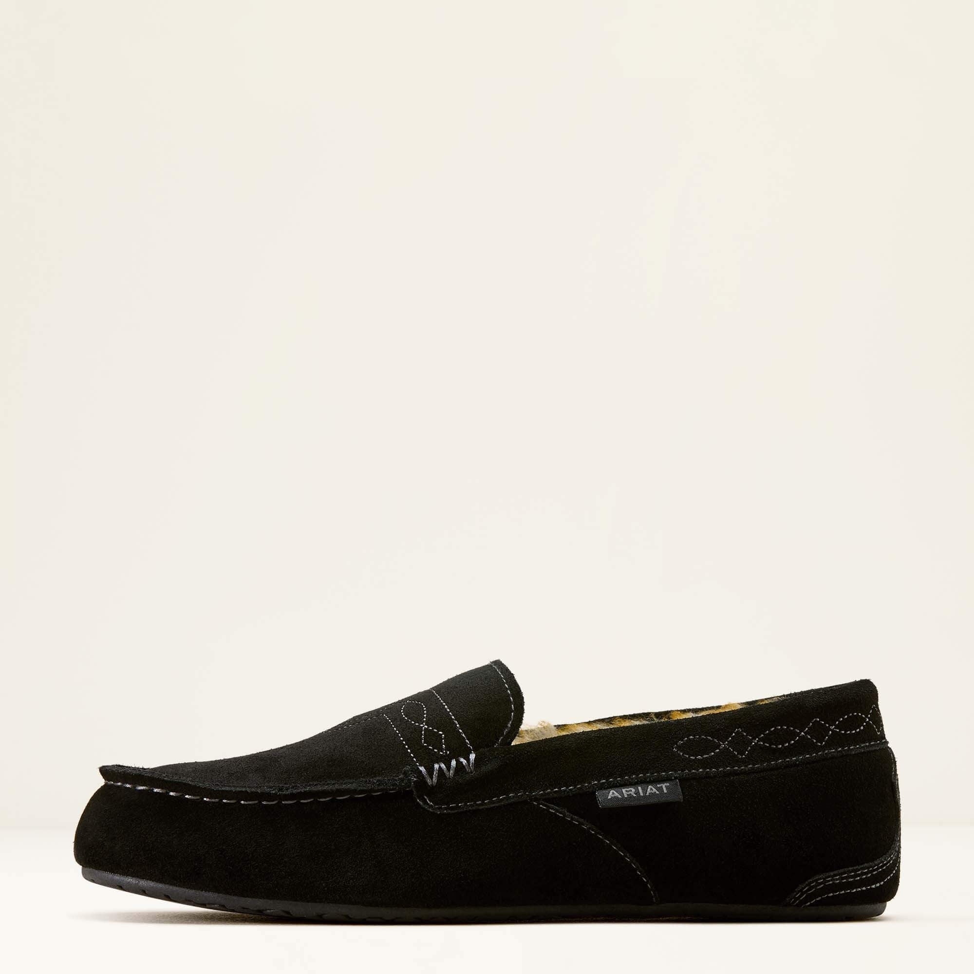 Clayton Moccasin Slipper Men - BLACK
