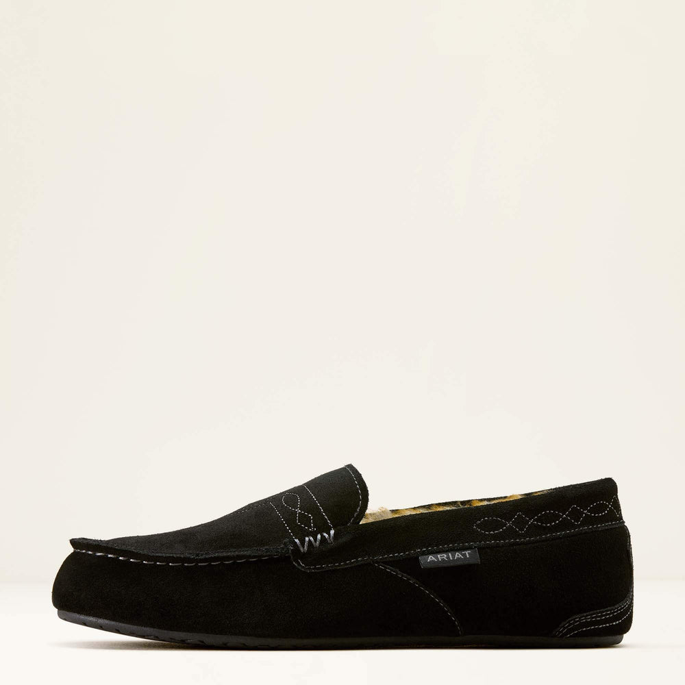 Clayton Moccasin Slipper Men - BLACK