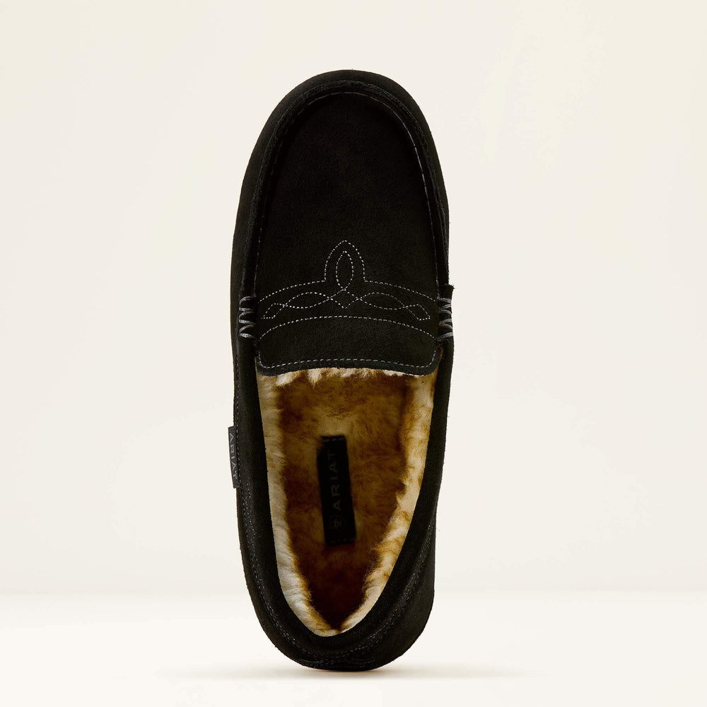 Clayton Moccasin Slipper Men - BLACK
