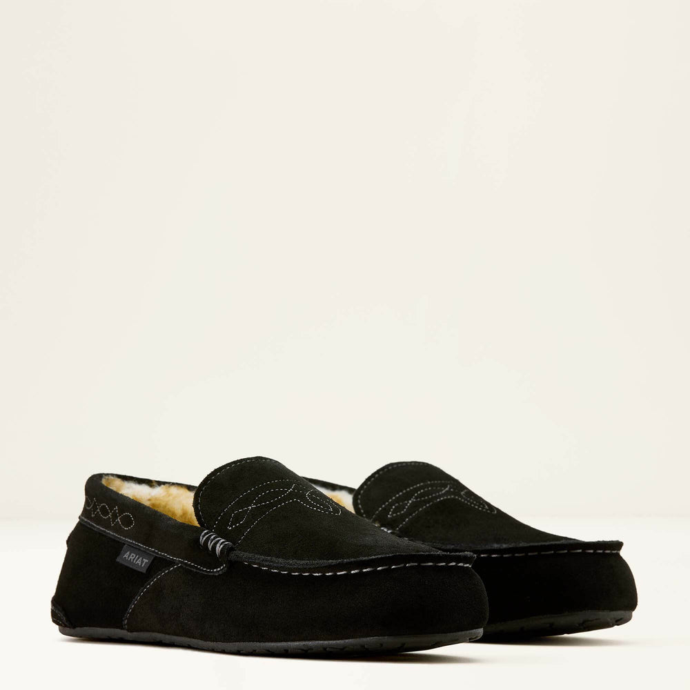 Clayton Moccasin Slipper Men - BLACK