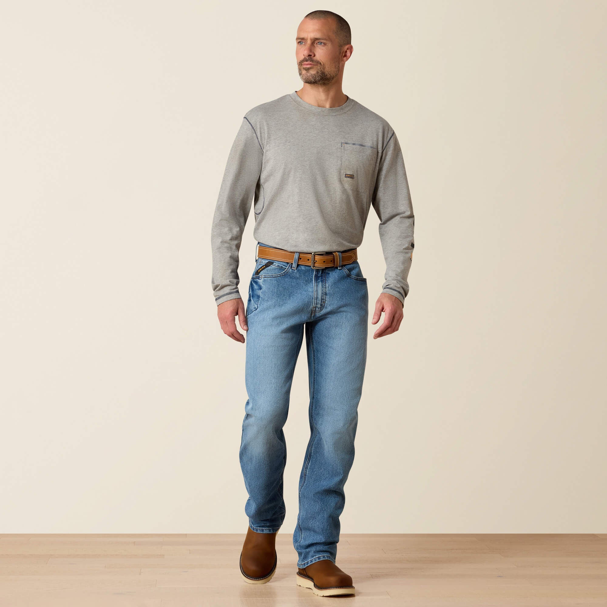 Rebar M4 Relaxed DuraStretch Basic Boot Cut Jean Men - BLUE HAZE