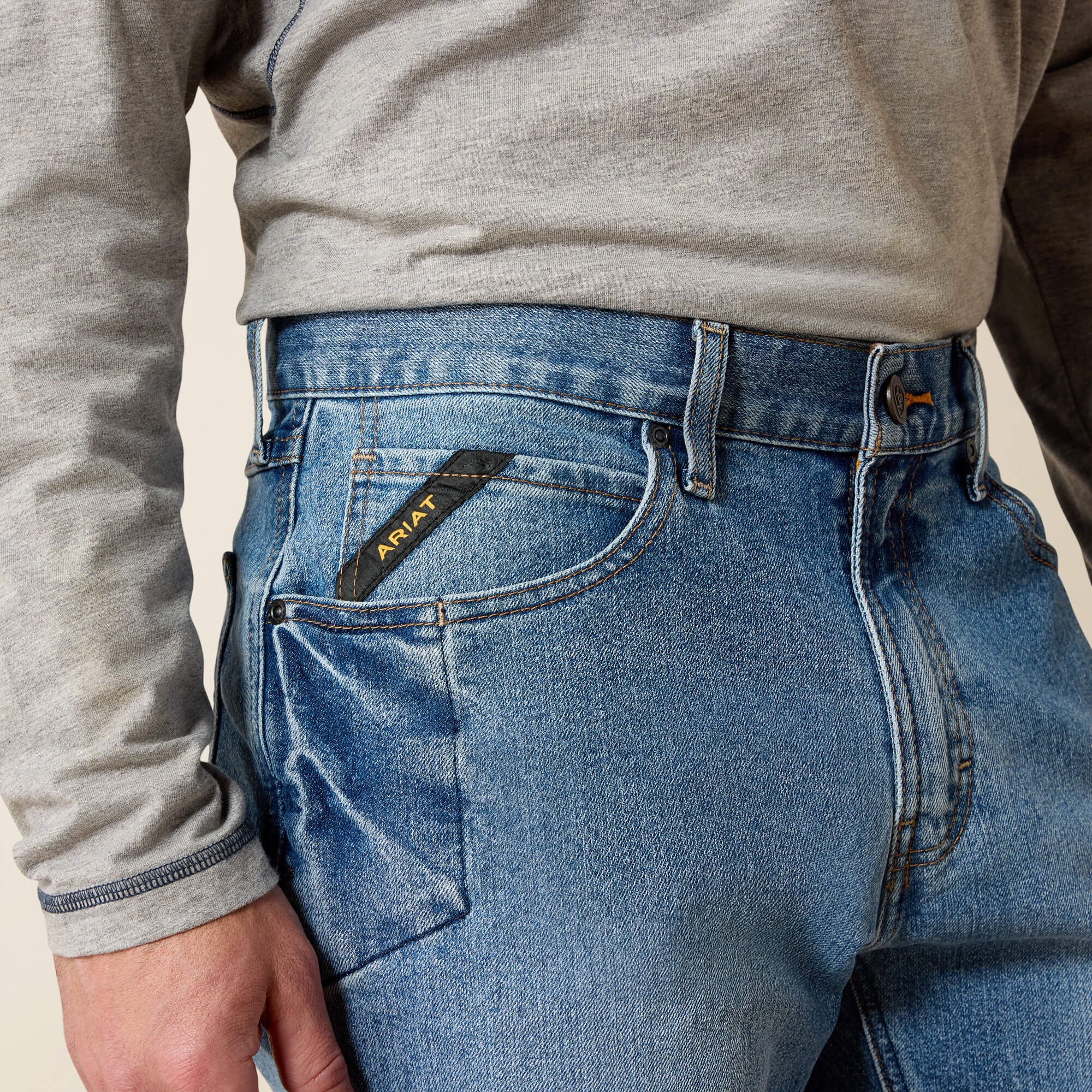 Rebar M4 Relaxed DuraStretch Basic Boot Cut Jean Men - BLUE HAZE