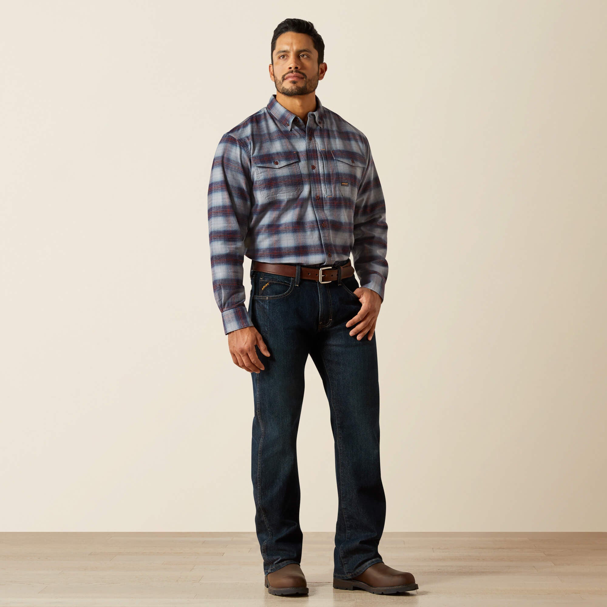 Men's Slim Fit Work Pants - Rebar Denim Men - BLACKSTONE