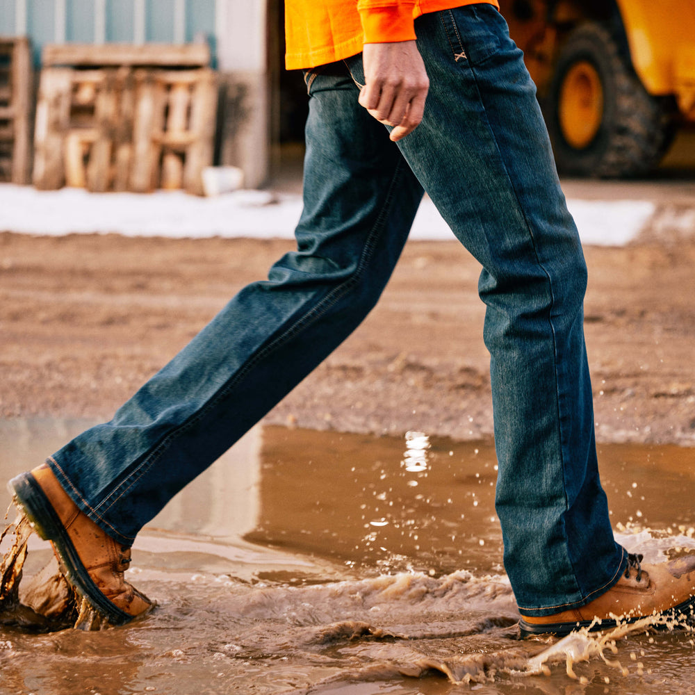 Men's Low Rise, Bootcut Work Pants - Rebar Denim Men - BODIE