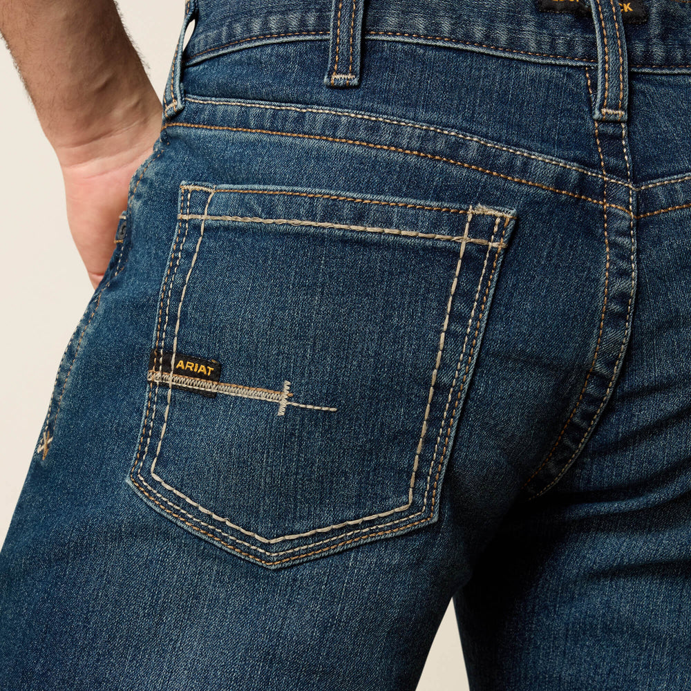Men's Low Rise, Bootcut Work Pants - Rebar Denim Men - BODIE