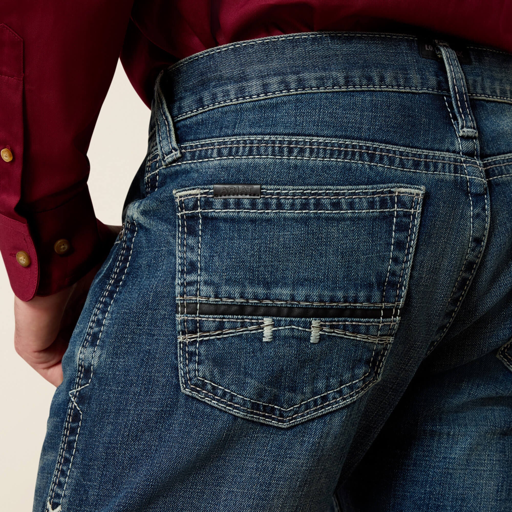 M7 Rocker Stretch Coltrane Stackable Straight Leg Jean Men - SILVERTON