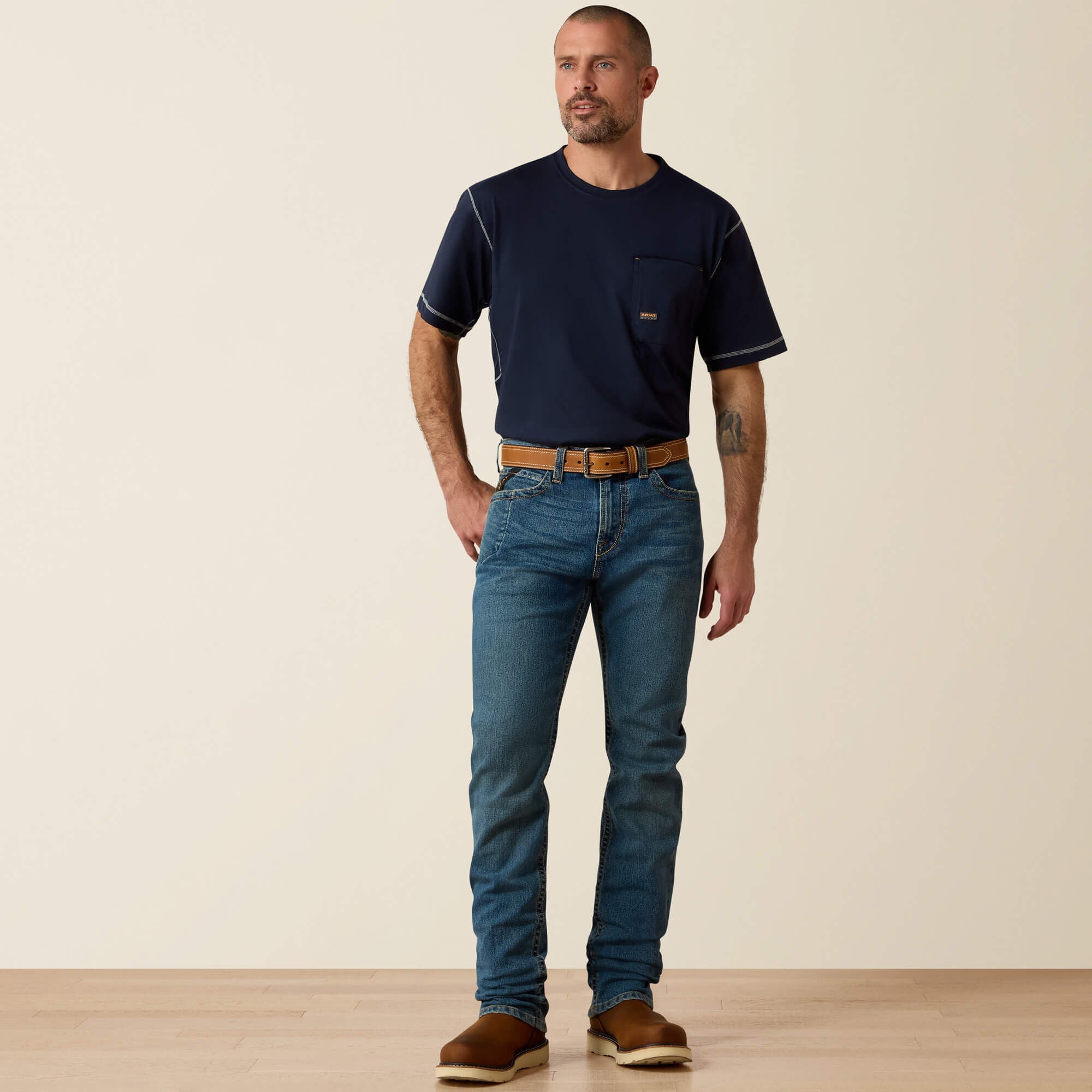 Rebar M7 DuraStretch Edge Stackable Straight Leg Jean Men - RICO