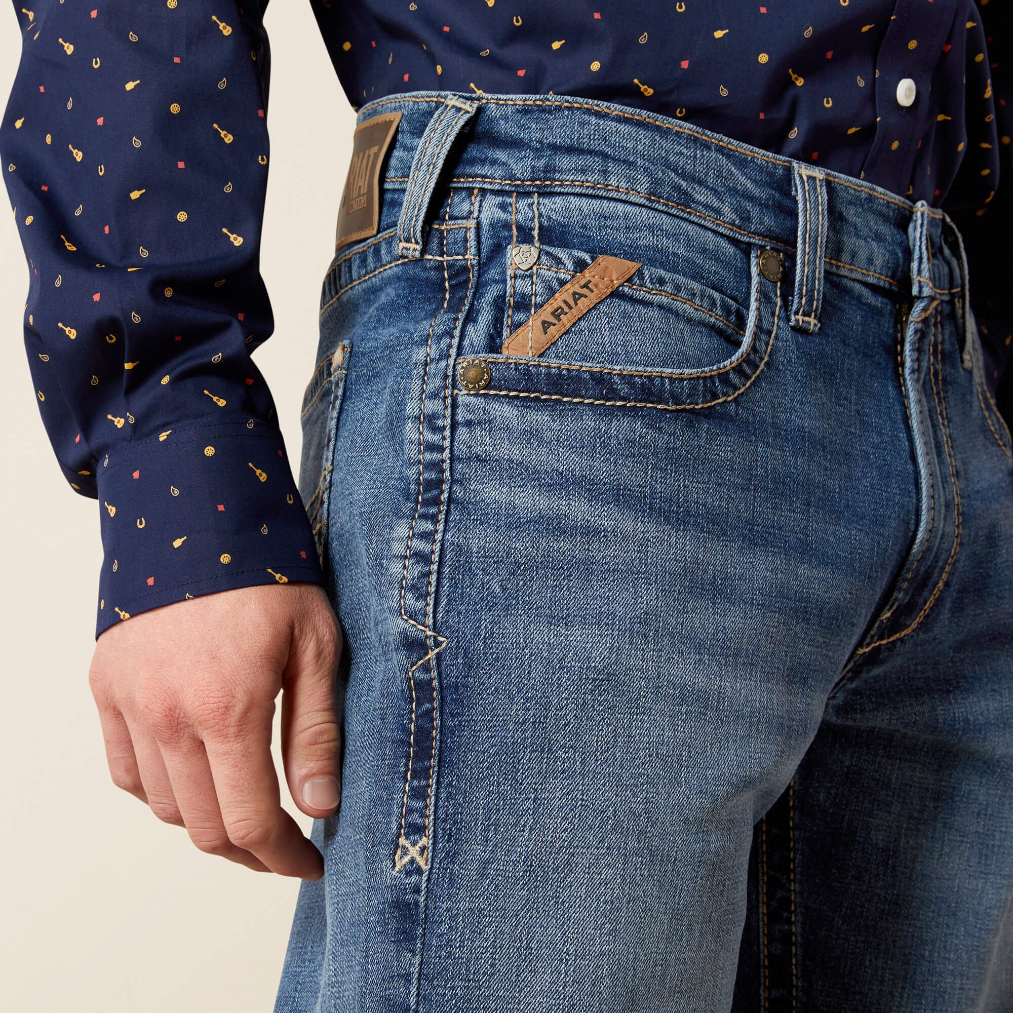 M5 Straight Calico Straight Leg Jean Men - CARLOS
