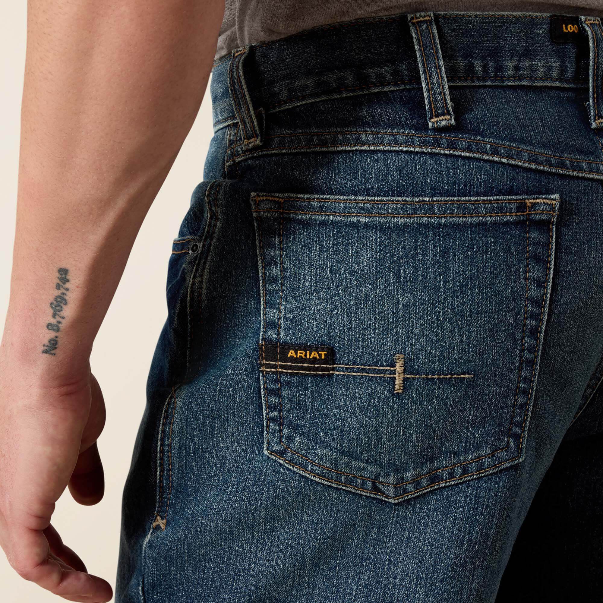 Rebar M3 Loose DuraStretch Basic Stackable Straight Leg Jean Men - SIERRA