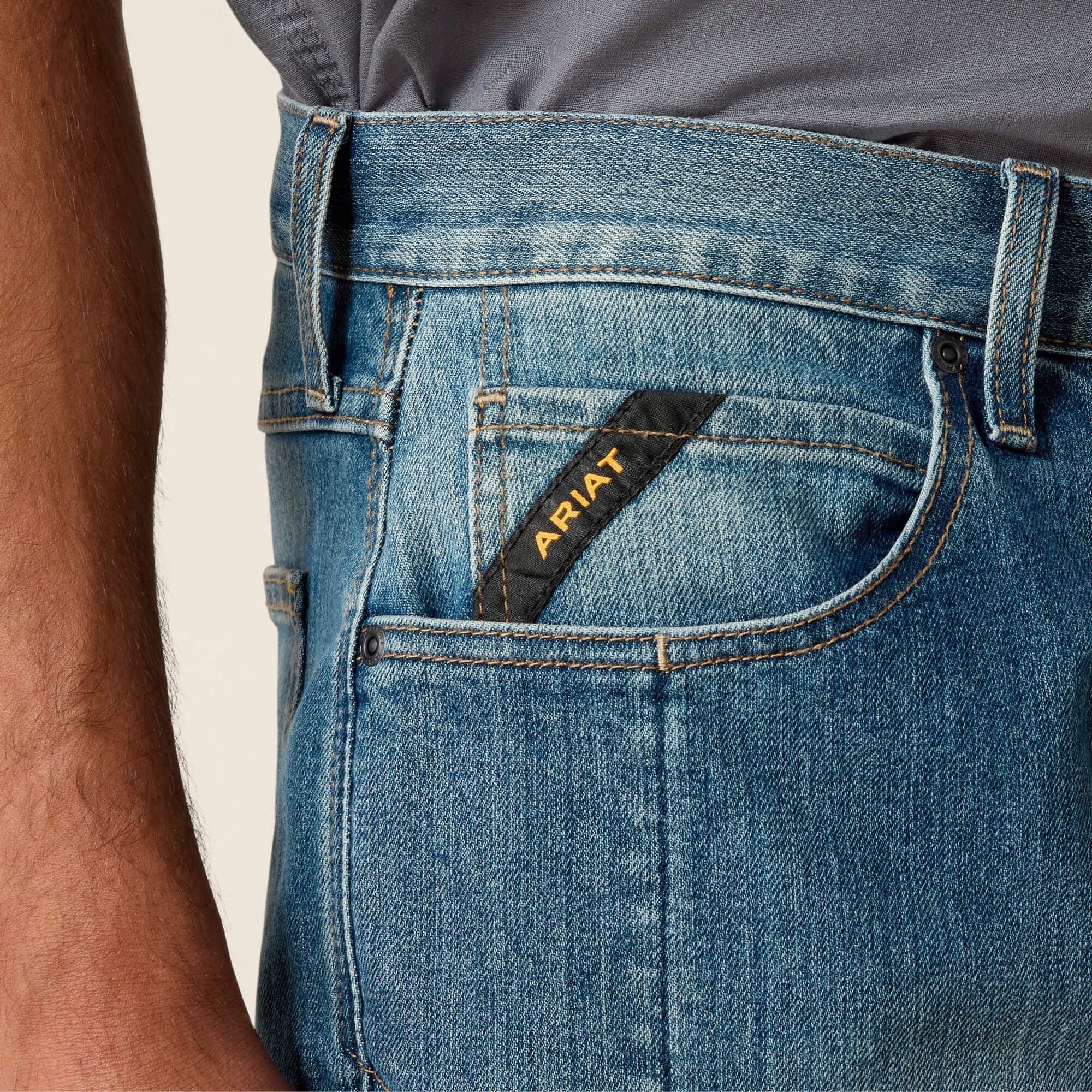 Rebar M5 DuraStretch Basic Stackable Straight Leg Jean Men - EDGEWOOD