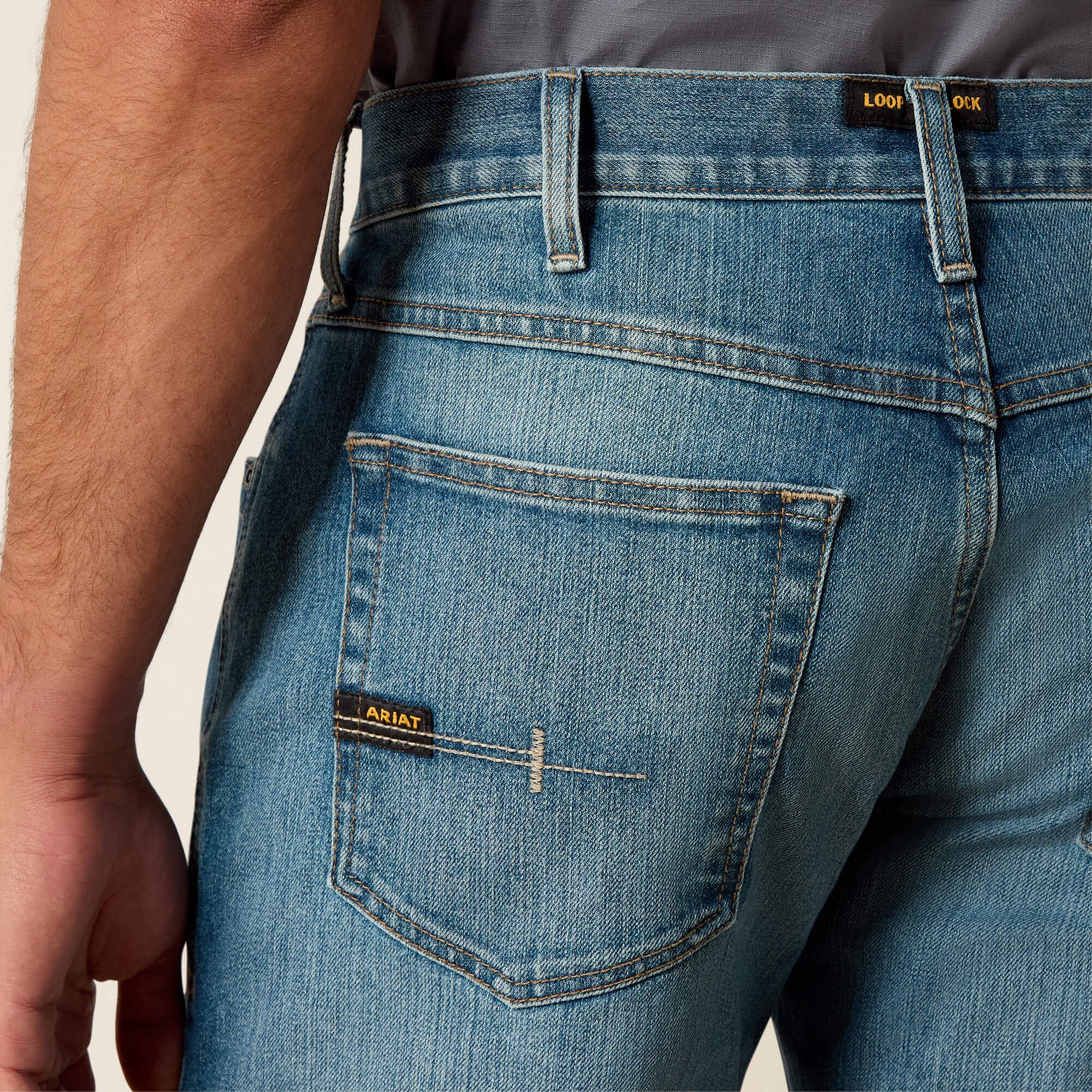 Rebar M5 DuraStretch Basic Stackable Straight Leg Jean Men - EDGEWOOD