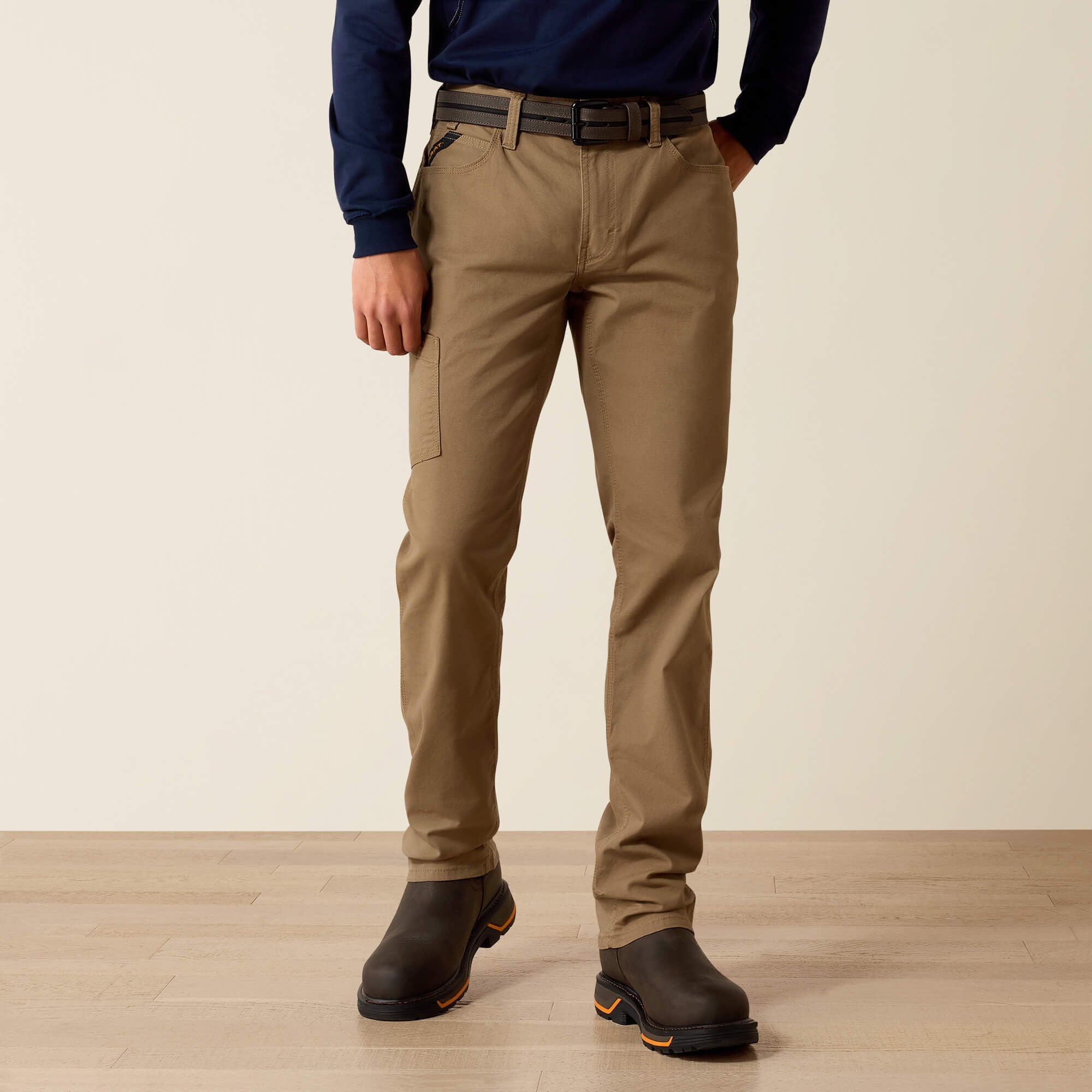 Rebar M4 Low Rise DuraStretch Made Tough Stackable Straight Leg Pant Men - FIELD KHAKI