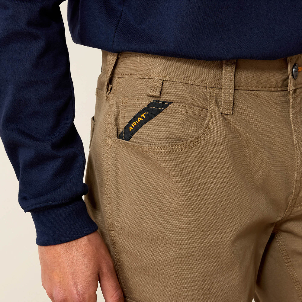Rebar M4 Low Rise DuraStretch Made Tough Stackable Straight Leg Pant Men - FIELD KHAKI