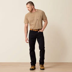 Rebar M4 Low Rise DuraStretch Made Tough Stackable Straight Leg Pant Men - BLACK