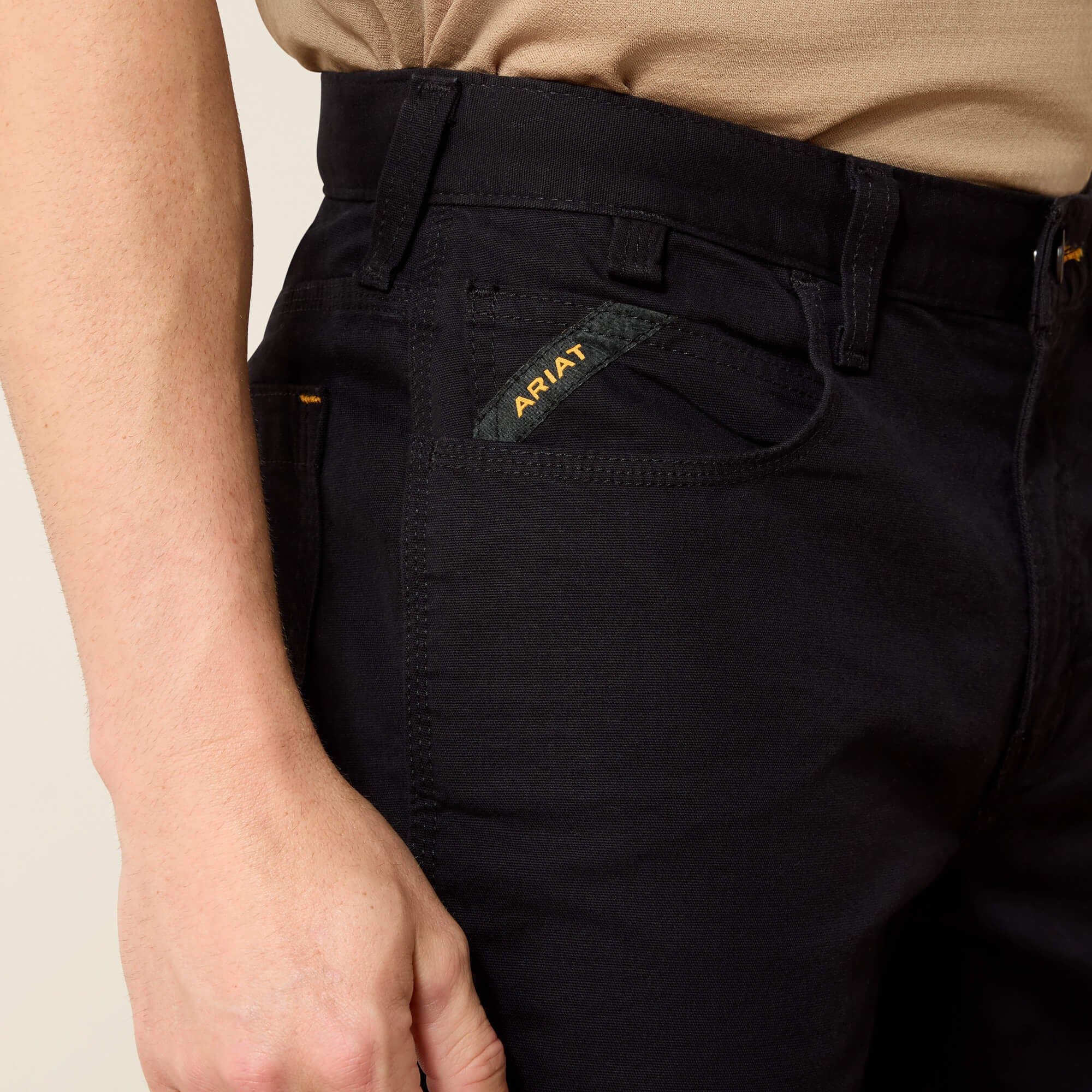 Rebar M4 Low Rise DuraStretch Made Tough Stackable Straight Leg Pant Men - BLACK