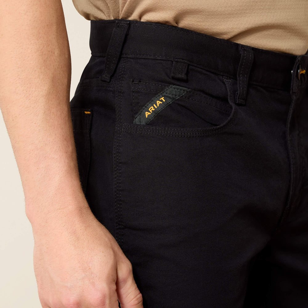 Rebar M4 Low Rise DuraStretch Made Tough Stackable Straight Leg Pant Men - BLACK
