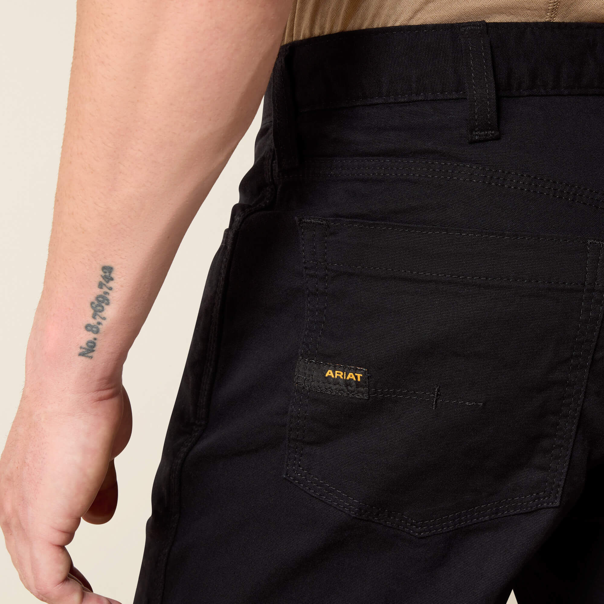 Rebar M4 Low Rise DuraStretch Made Tough Stackable Straight Leg Pant Men - BLACK