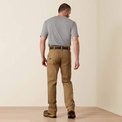 Rebar M4 Relaxed DuraStretch Washed Twill Dungaree Boot Cut Pant Men - FIELD KHAKI