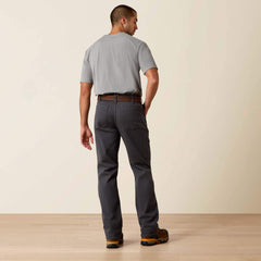 Rebar M4 Relaxed DuraStretch Washed Twill Dungaree Boot Cut Pant Men - REBAR GREY