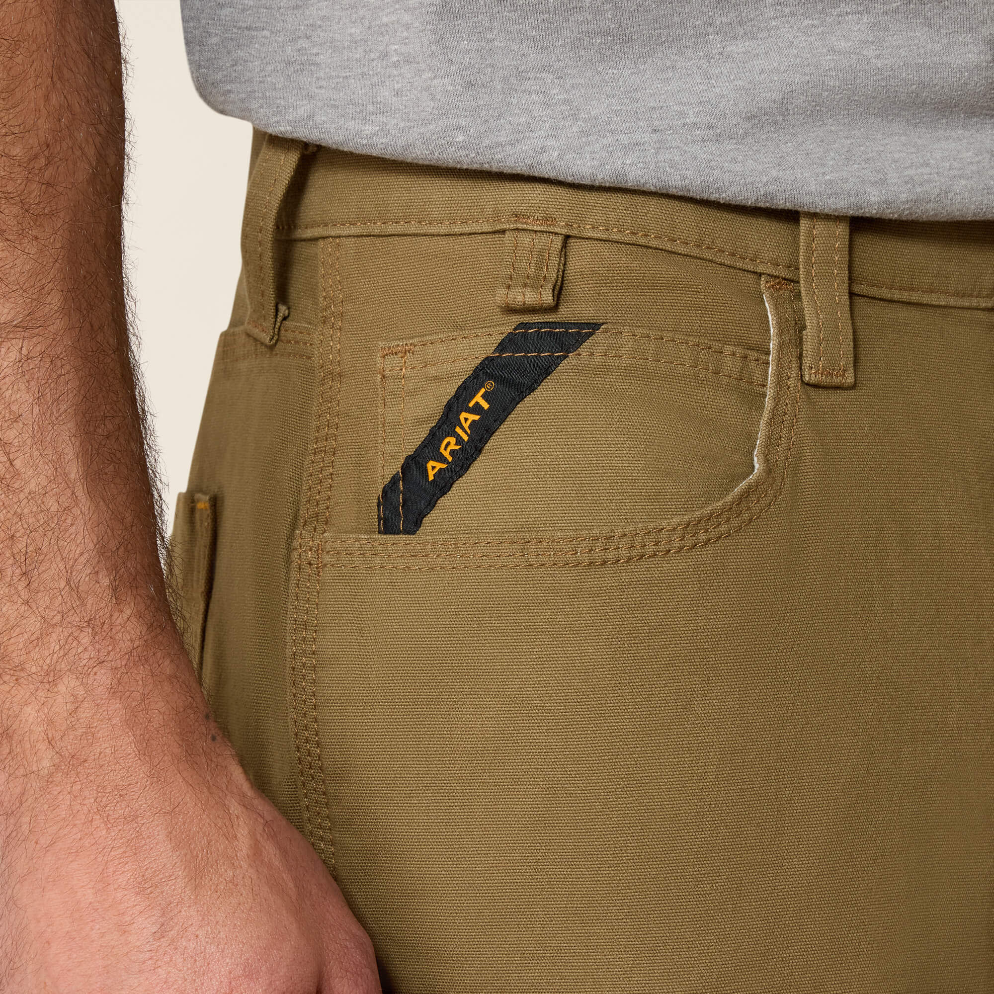 Rebar DuraStretch Made Tough 10" Short Men - FIELD KHAKI