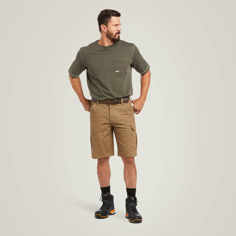 Rebar DuraStretch Made Tough Cargo 11" Short Men - FIELD KHAKI